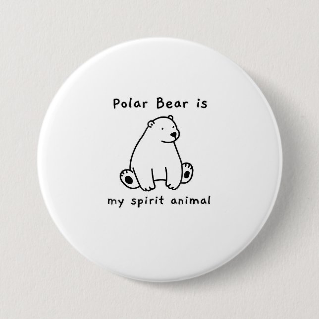 Mitt Polar Bear är mitt andningsben Älskare Knapp (Framsida)