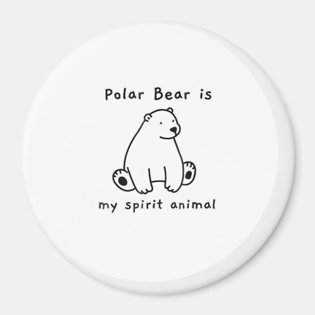 Mitt Polar Bear är mitt andningsben Älskare Magnet (Framsidan)