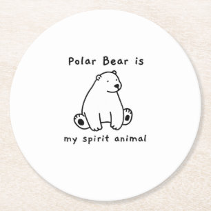 Mitt Polar Bear är mitt andningsben Älskare Underlägg Papper Rund
