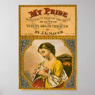 Mitt Pride Vintage Tobacco-etikett Poster