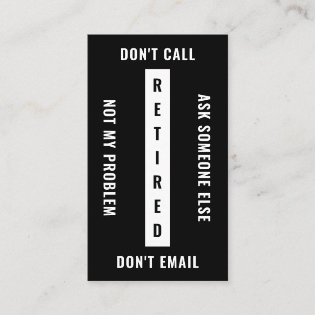 Mitt problem är inte Lodrät Pension som är gammalt Visitkort (Framsida)