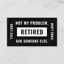 Mitt problem är inte Pension Gag Humor, som är fär Visitkort