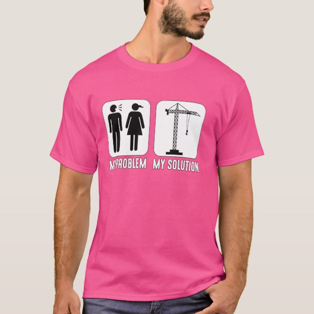 Mitt problem Mina Pictogram Mamma Pappa-konstrukti T Shirt (Framsida)