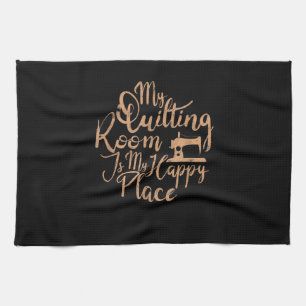 Mitt Quilting Room är mitt Lycklig Ställe - Quilti Kökshandduk