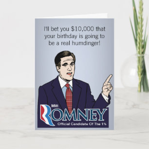 Mitt Romney $10k Bet Greeting Cards Kort