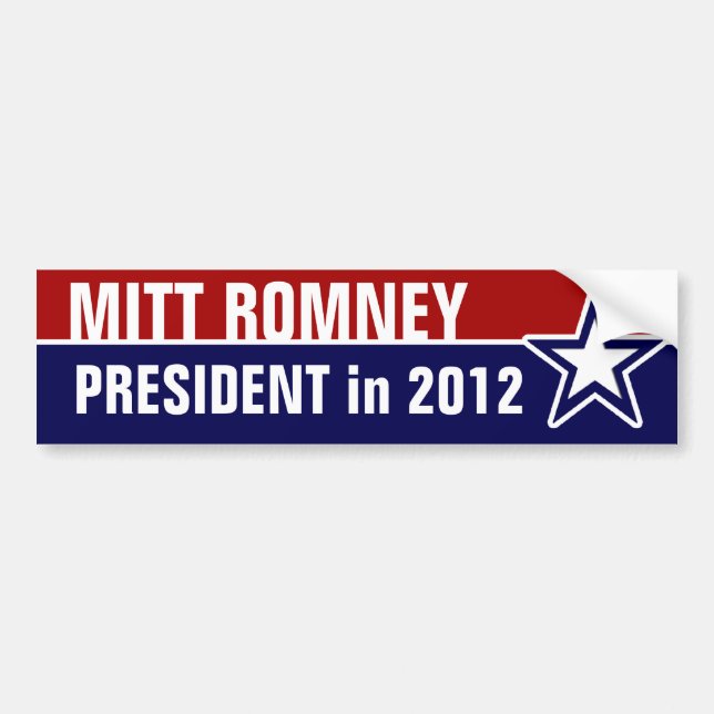 Mitt Romney 2012 Bildekal (Framsidan)