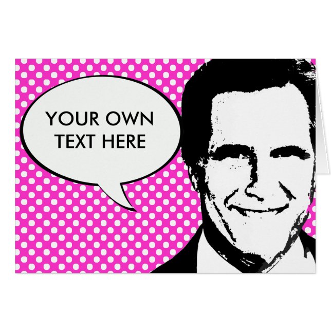 Mitt Romney bw Hälsningskort (Framsidan Horizontal)