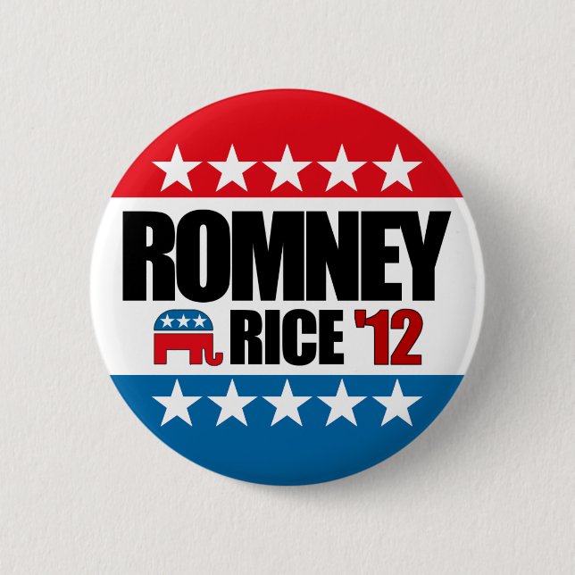 Mitt Romney Condi ris 2012 Knapp (Framsida)
