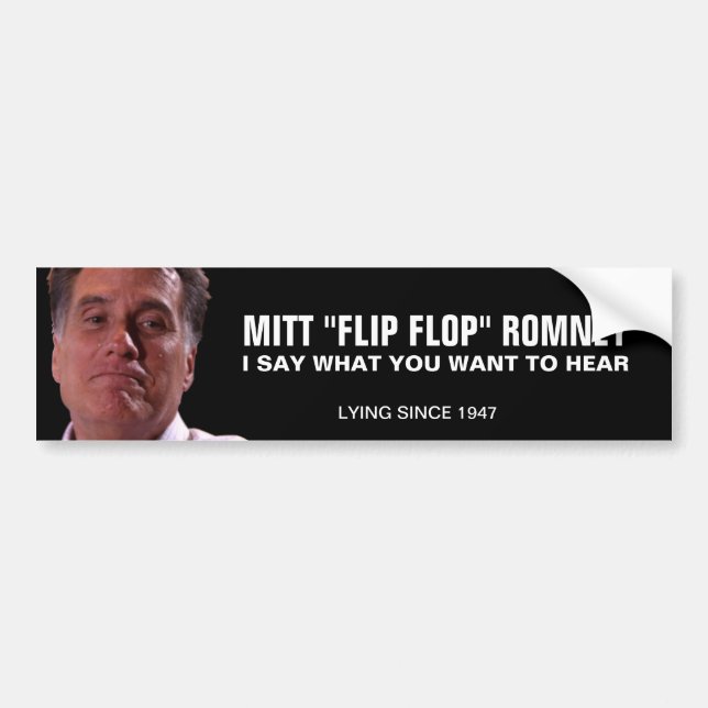 Mitt Romney - flipen Flopper Bildekal (Framsidan)