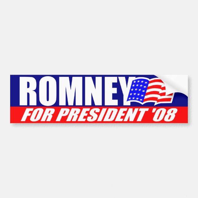 Mitt Romney för den presidentbildekalet 2008 Bildekal (Framsidan)