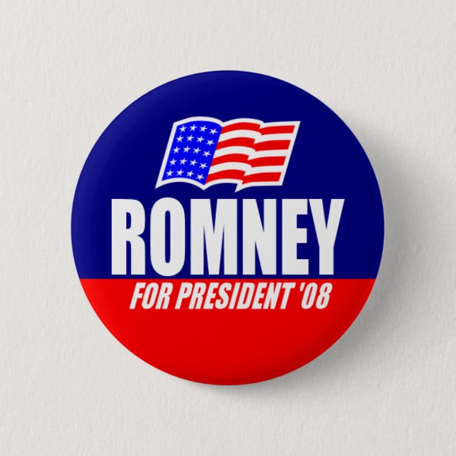 Mitt Romney för president 08 knäppas Knapp (Framsida)