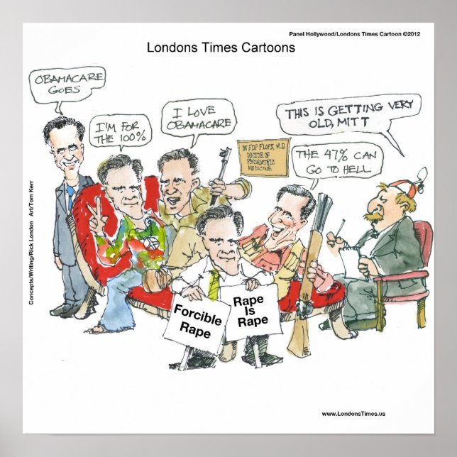 Mitt Romney in Therapy Funny Poster (Framsidan)