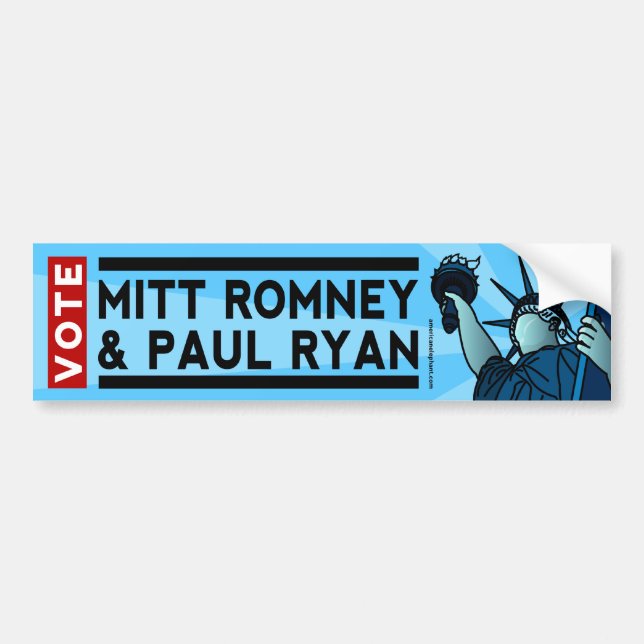 Mitt Romney och Paul Ryan frihetbildekal Bildekal (Framsidan)