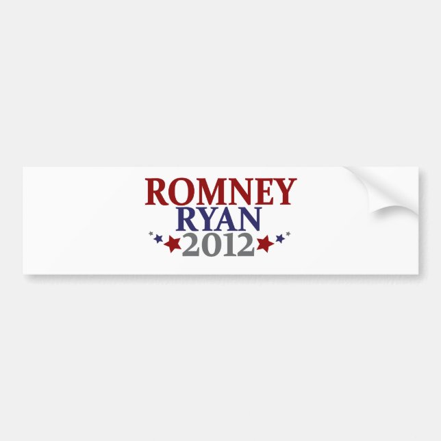 Mitt Romney Paul Ryan 2012 Bildekal (Framsidan)