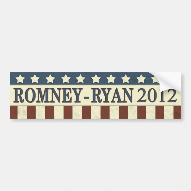 Mitt Romney Paul Ryan 2012 Bildekal (Framsidan)