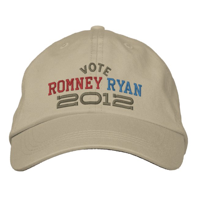 Mitt Romney Paul Ryan 2012 Broderad Keps (Framsida)