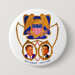 Mitt Romney & Paul Ryan för 2012 Knapp