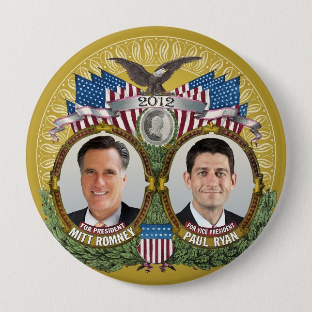 Mitt Romney Paul Ryan Photo Knapp (Framsida)