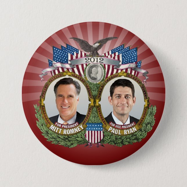 Mitt Romney Paul Ryan Photo Knapp (Framsida)