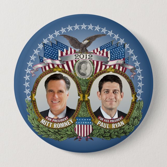 Mitt Romney Paul Ryan Photo Knapp (Framsida)