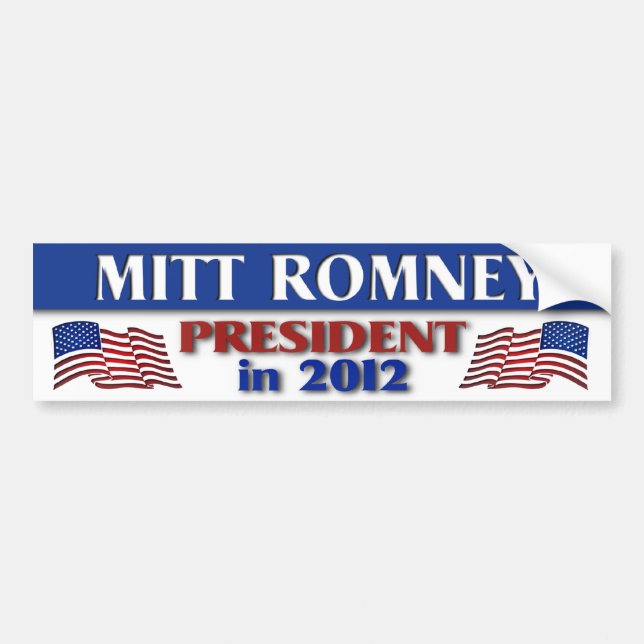 Mitt Romney President 2012 Bildekal (Framsidan)