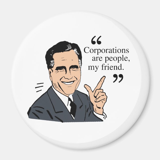 Mitt Romney Quotes färg Magnet (Framsidan)