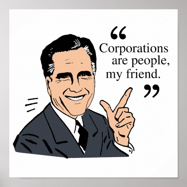 Mitt Romney Quotes färg Poster (Framsidan)