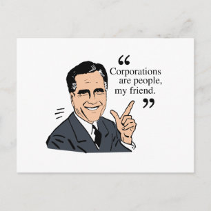 Mitt Romney Quotes färg Vykort