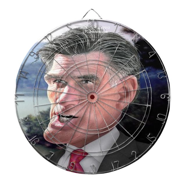 Mitt Romney Rolig Darttavla av Rick London (Framsidan)