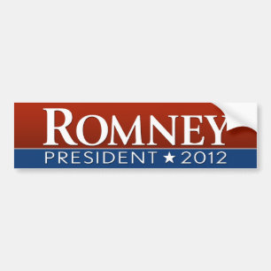 Mitt Romney - rött vitt blått design Bildekal