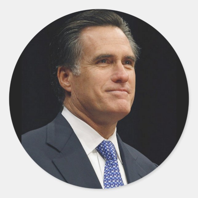 Mitt Romney Runt Klistermärke (Framsida)