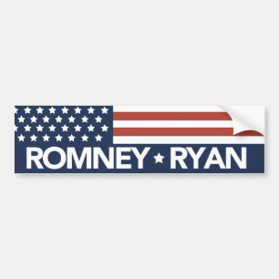 Mitt Romney Ryan flaggabildekal 2012 Bildekal