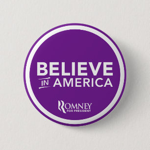 Mitt Romney tror i Amerika 2012 (lilor) Knapp