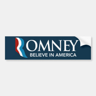 Mitt Romney tror i Amerika bildekalblått Bildekal