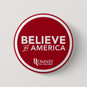 Mitt Romney tror i Amerika (röd mörk -) Knapp