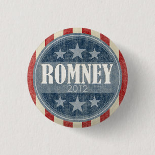 Mitt Romney - vintage stars och stripes Knapp