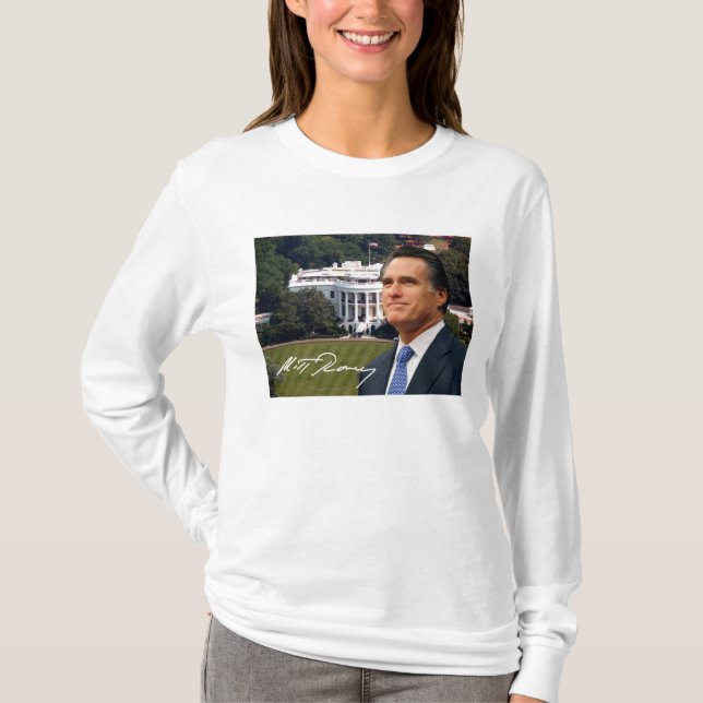 Mitt Romney & Vita hus Tee (Framsida)
