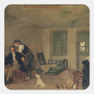 Mitt rum 1825 fyrkantigt klistermärke