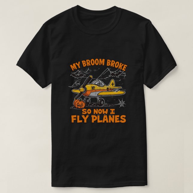 Mitt rum är Fattigt så nu flyger jag Flygplan - Pi T Shirt (Design framsida)