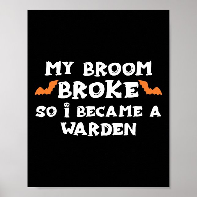 Mitt rum Fattigt så jag blev en Warden Halloween W Poster (Framsidan)