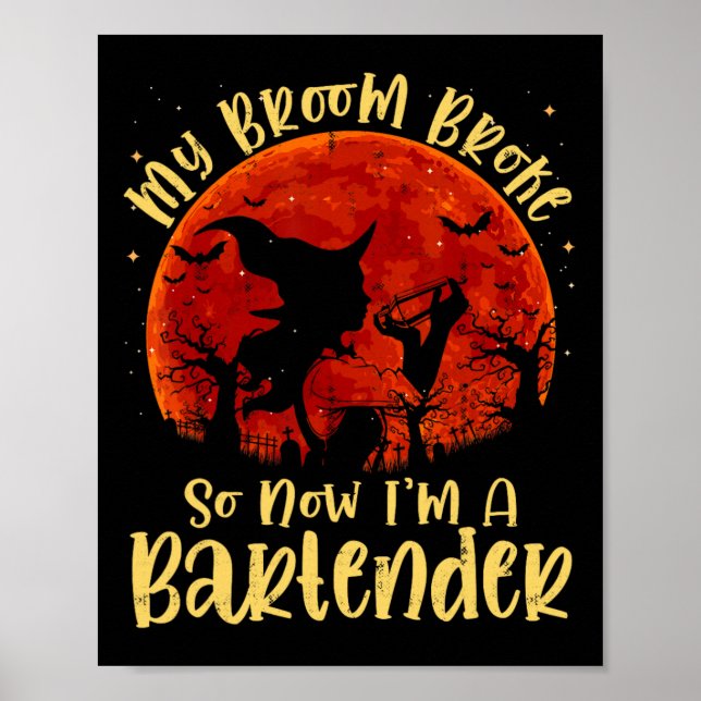 Mitt rum Fattigt så nu är jag en Rtender Halloween Poster (Framsidan)