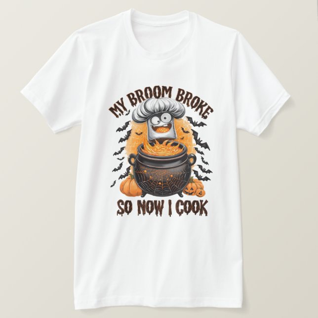 Mitt rum Fattigt så nu kokar jag... Chef Halloween T Shirt (Design framsida)