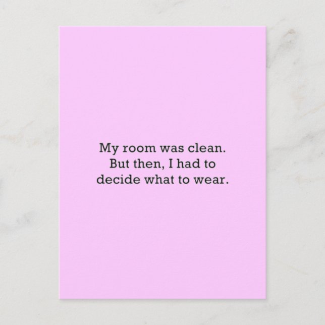 MITT RUM VAR TYDLIGT MEN HADE SEDAN BESTÄMT VILKEN VYKORT (Framsida)