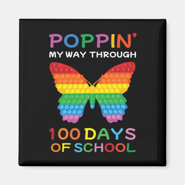 Mitt sätt att gå 100 dagar med skolfjärilflickor magnet (Framsidan)