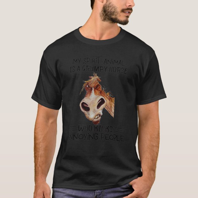 Mitt själsande djur är en grumpy Horse som Kicks A T Shirt (Framsida)