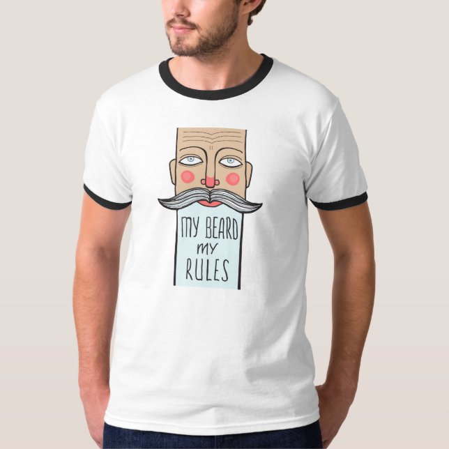 Mitt skägg, min reglermanar utslagsplats för t-shirt (Framsida)