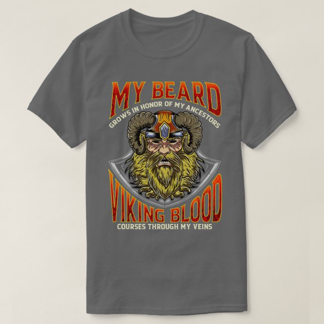 Mitt skägg växer till heder för mina förfäder Viki T Shirt (Design framsida)