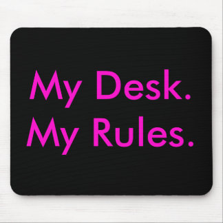 Mitt skrivbord, min reglermousepad musmatta
