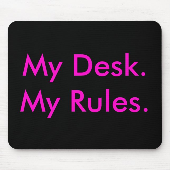 Mitt skrivbord, min reglermousepad musmatta (Framsidan)