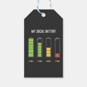 Mitt Social-batteri inverterar Social Humor Presentetikett